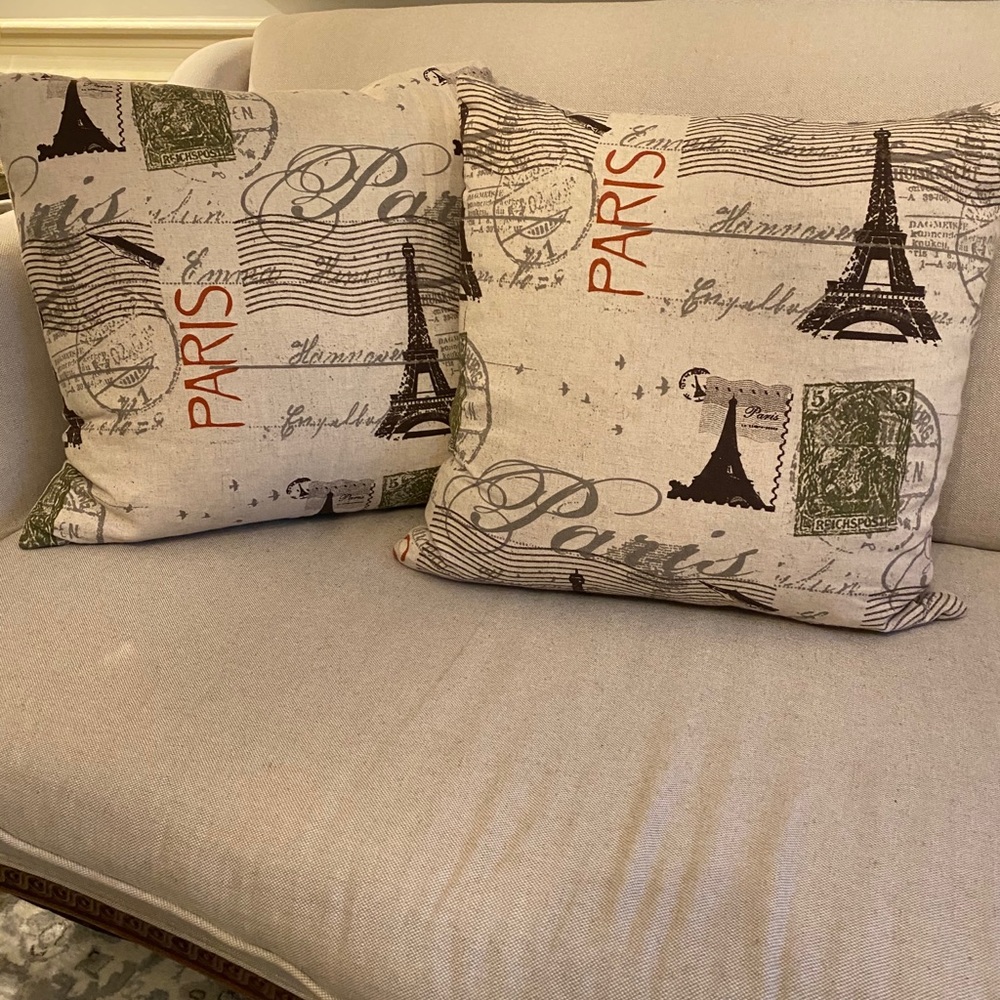 Potter Barn Paris Theme Decorator Pillows